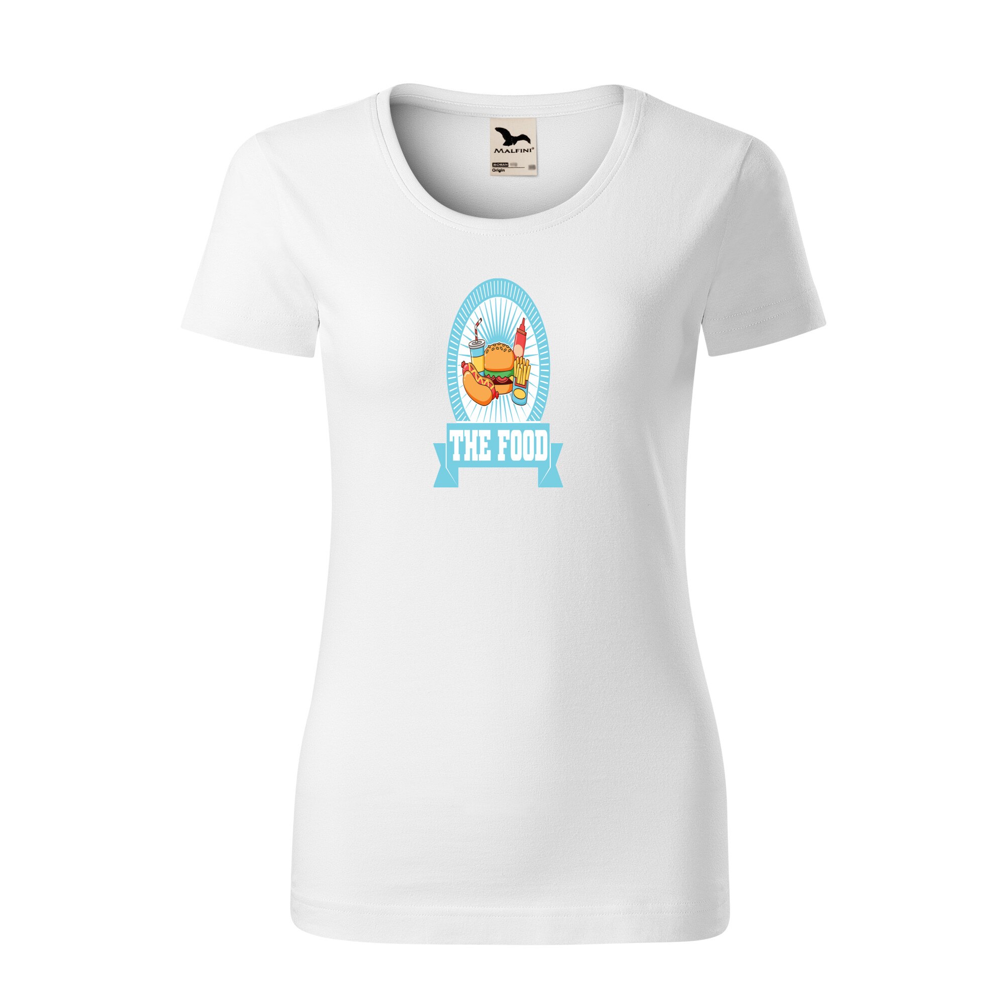 Tricou dama clasic, Malfini, The Food, Alb, L