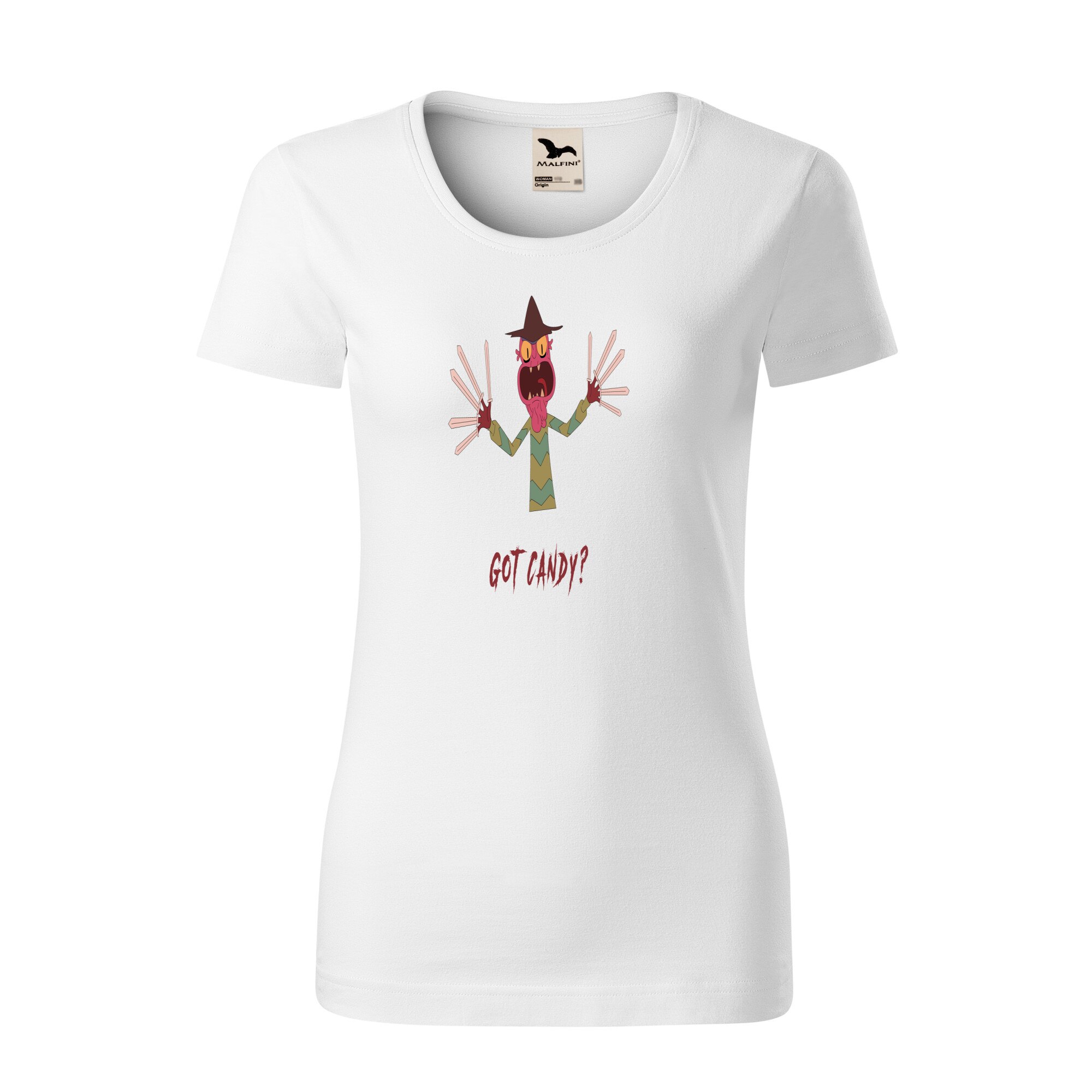 Tricou dama clasic, Malfini, Got Candy Halloween, Alb, L