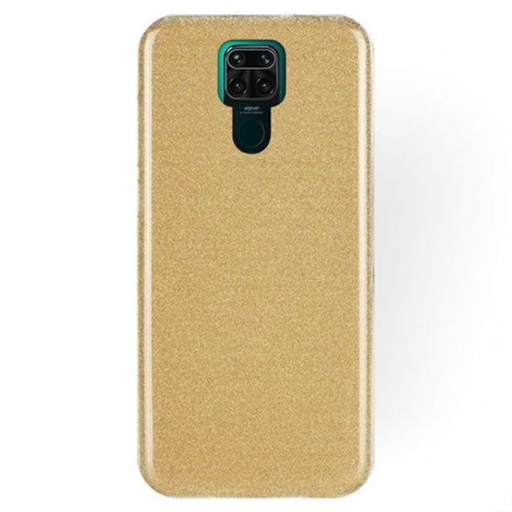 Калъф за телефон Xiaomi Redmi Note 9 / Xiaomi Redmi 10X 4G - Златен блестящ кейс