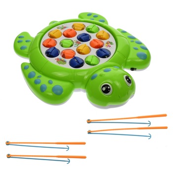 Joc de pescuit de jucarie, pentru copii, jucarie cu 4 undite si 15 pestisori - FJ50161B Joc de pescuit de jucarie, pentru copii, jucarie cu 4 undite si 15 pestisori - FJ50161B