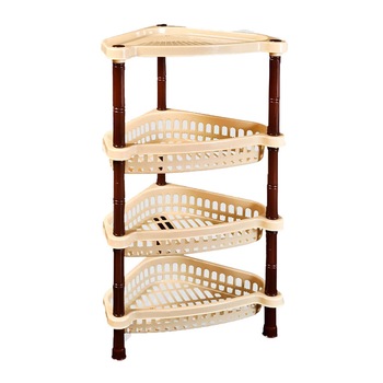 Etajera Triunghiulara Sterk, 36x26 cm, Coltar pe 4 Nivele, Galben/Maro Etajera Triunghiulara Sterk, 36x26 cm, Coltar pe 4 Nivele, Galben/Maro