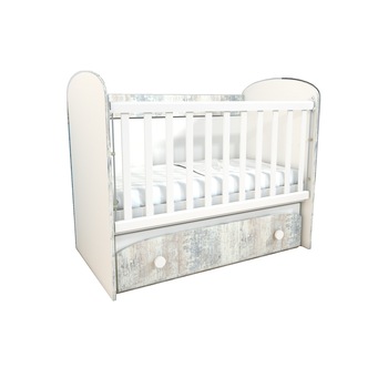 Patut cu leganare MyKids Diana 1 Alb-Antik 120x60 Patut cu leganare MyKids Diana 1 Alb-Antik 120x60