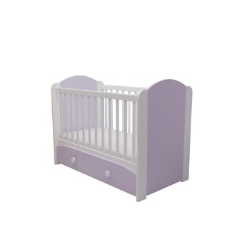 Patut cu sertar MYKIDS MIKI Alb-Violet 120X60 Patut cu sertar MYKIDS MIKI Alb-Violet 120X60