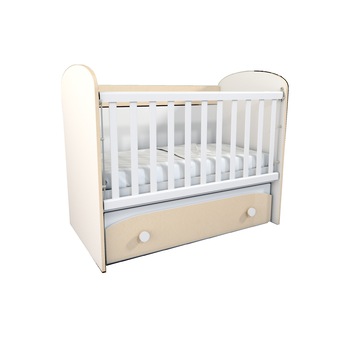 Patut cu leganare MyKids Diana 1 Alb-Cappuccino 120x60 Patut cu leganare MyKids Diana 1 Alb-Cappuccino 120x60