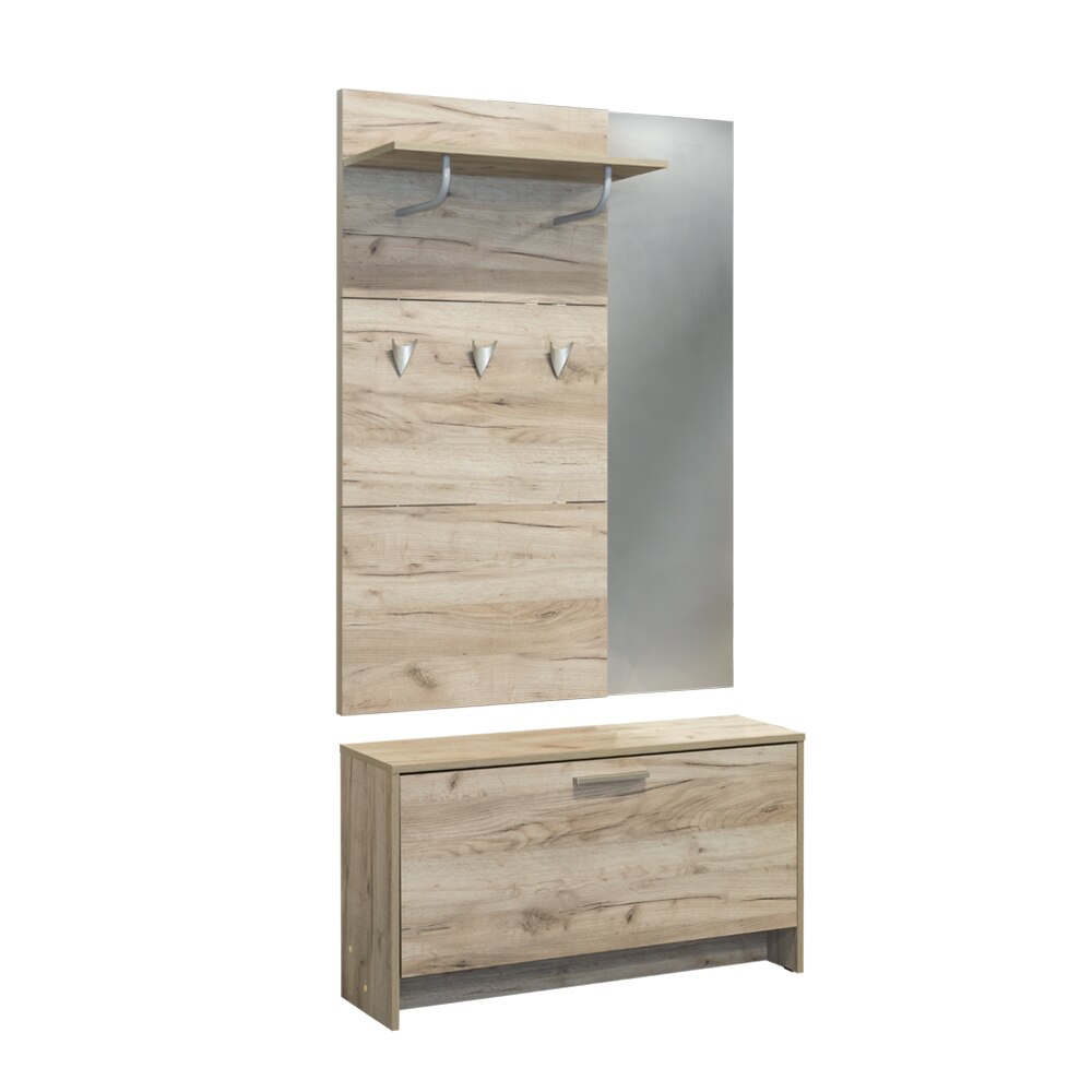 Cuier Light 0842, 100x26x186cm, stejar craft