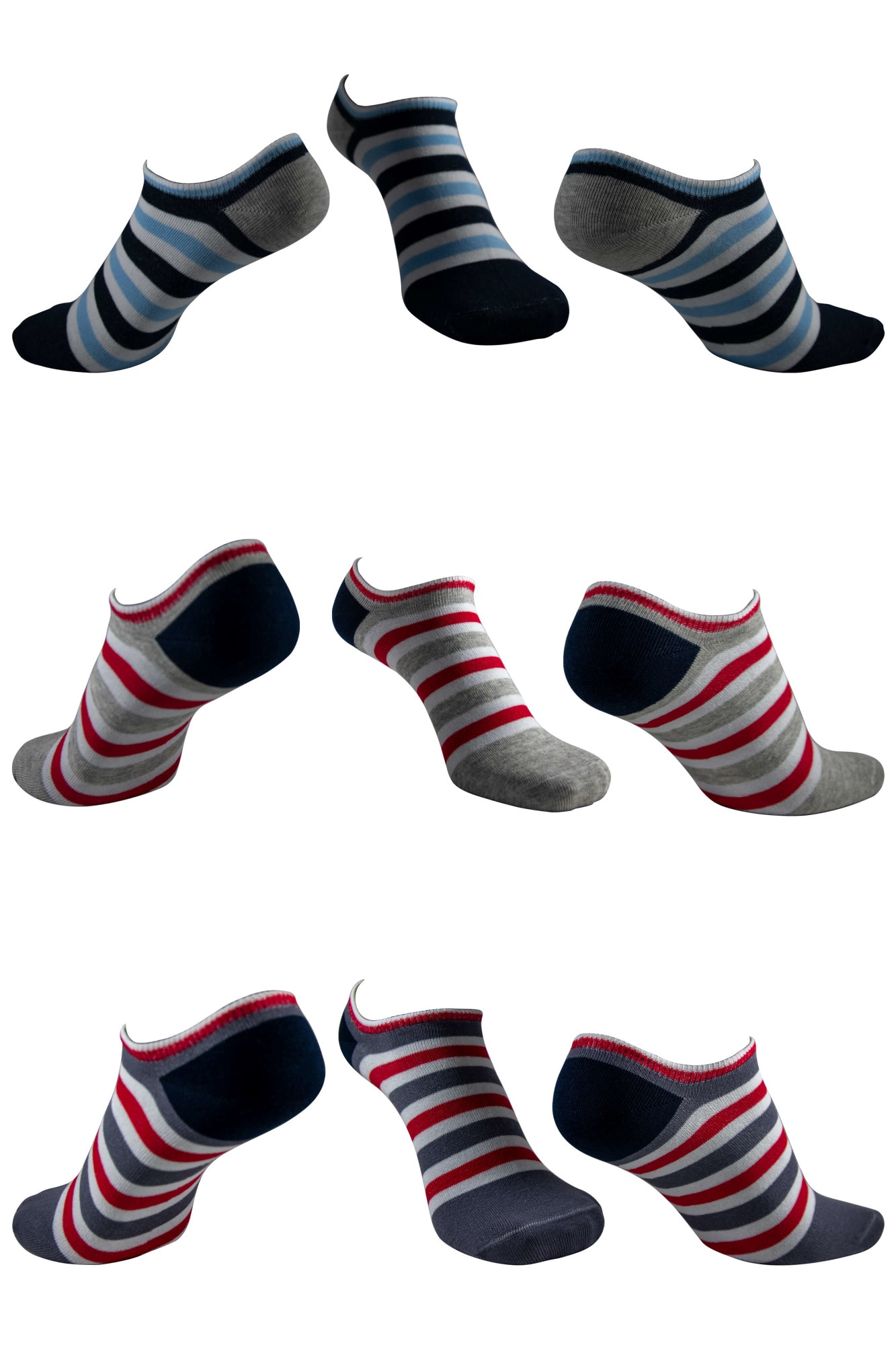 Set Overall 9 perechi de sosete scurte, dama, Multicolor