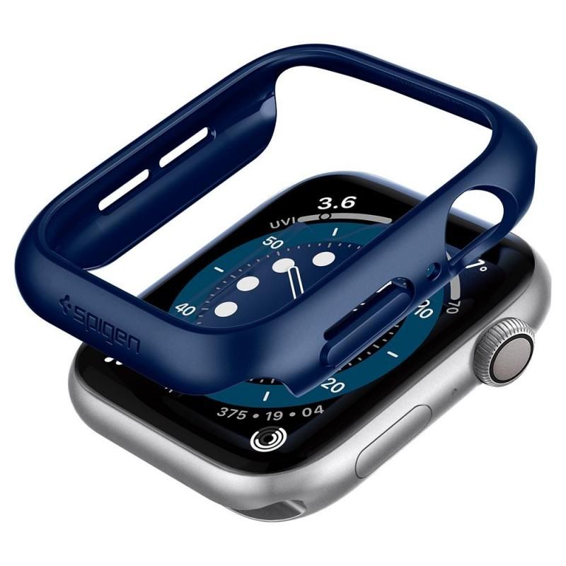 Carcasa Spigen Thin Fit Apple Watch 4/5/6/SE (44 mm) Blue