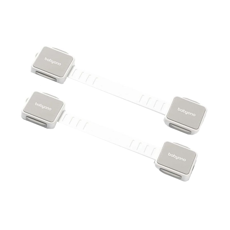 Set 2 protectii pentru blocarea usilor BabyOno 945, Gri