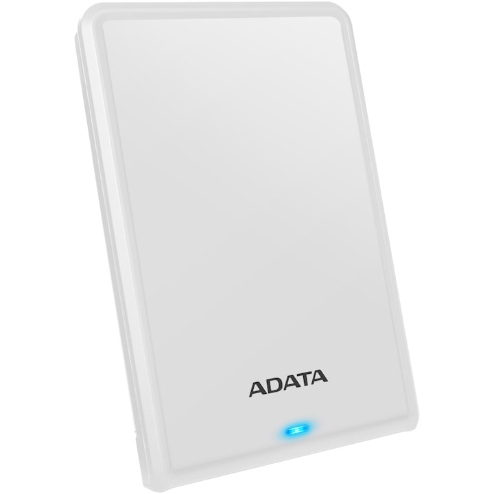 Външен хард диск ADATA, 2TB, HV620S, 2.5", USB 3.2, Бял, Slim