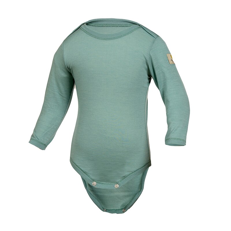 Body din lana merinos, Janus, Verde