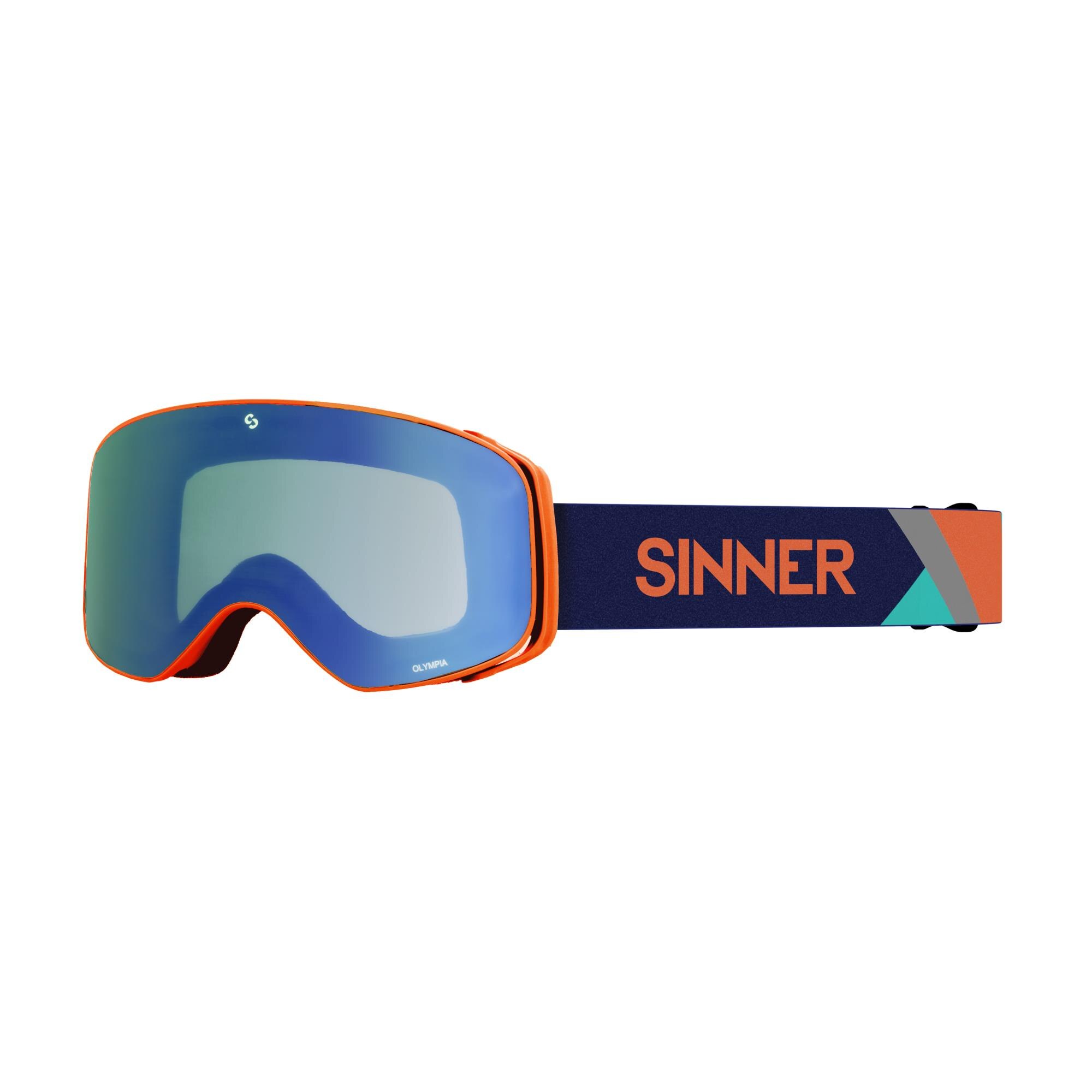 Ochelari schi si snowboard, Sinner, Olympia, Albastru/Portocaliu