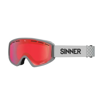 Ochelari schi si snowboard, Sinner, Batawa OTG, Gri, cu lentila rosie Ochelari schi si snowboard, Sinner, Batawa OTG, Gri, cu lentila rosie
