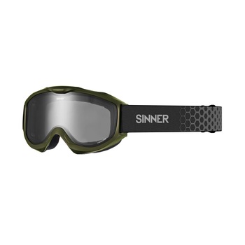Ochelari pentru schi si snowboard, Sinner, Lakeridge, Kaki/Negru, cu lentila fumurie Ochelari pentru schi si snowboard, Sinner, Lakeridge, Kaki/Negru, cu lentila fumurie