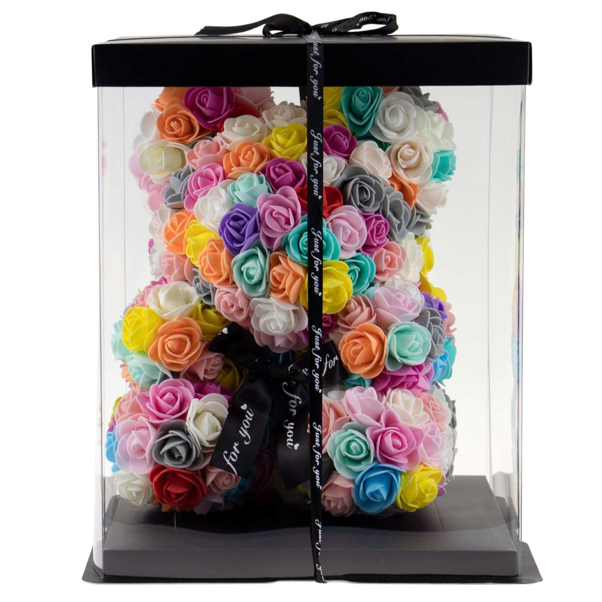 Ursulet din trandafiri de spuma + Cutie, 30 cm, Multicolor / CD4084-1_10