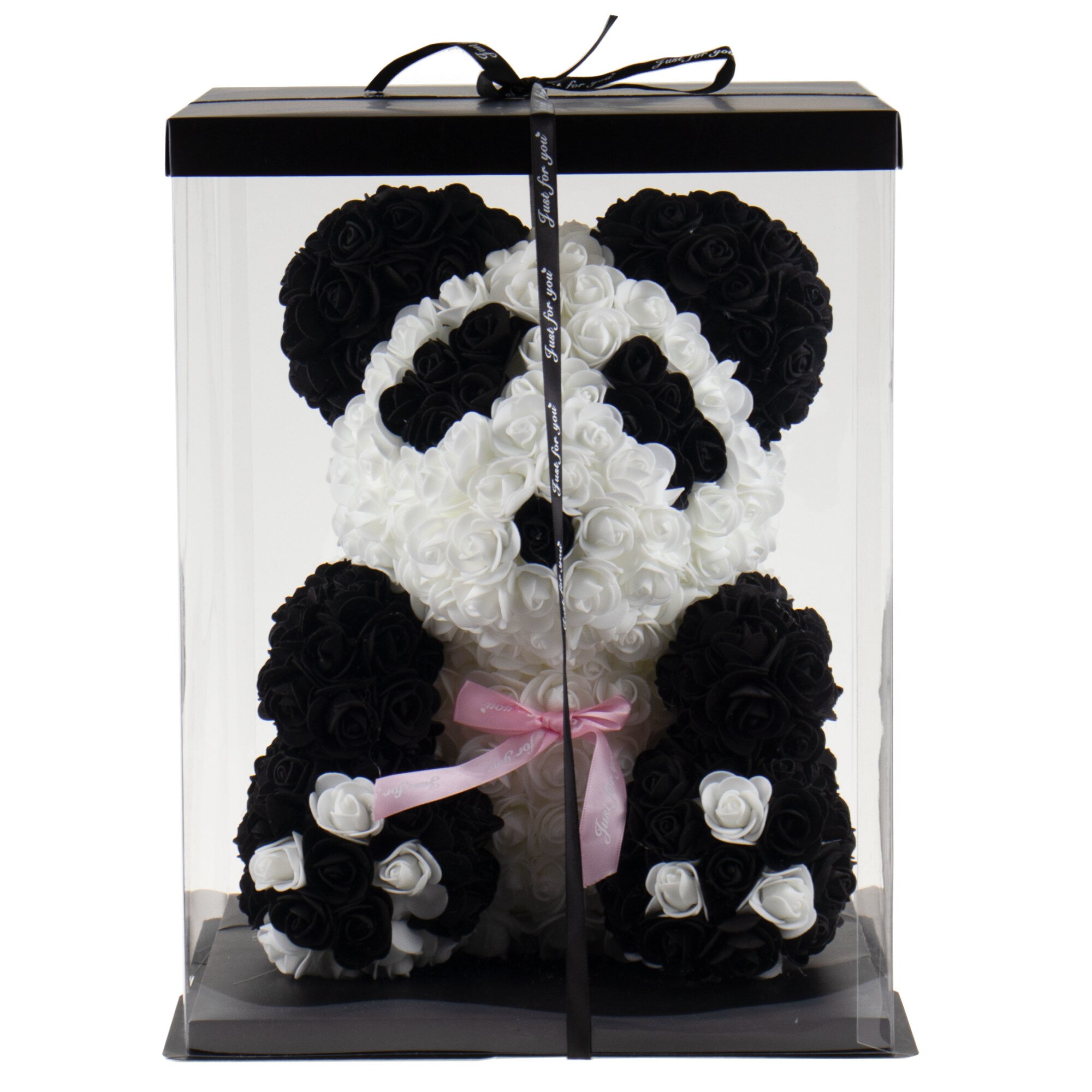 Ursulet din trandafiri de spuma + Cutie, 35 cm, Panda / CD4084-2_19
