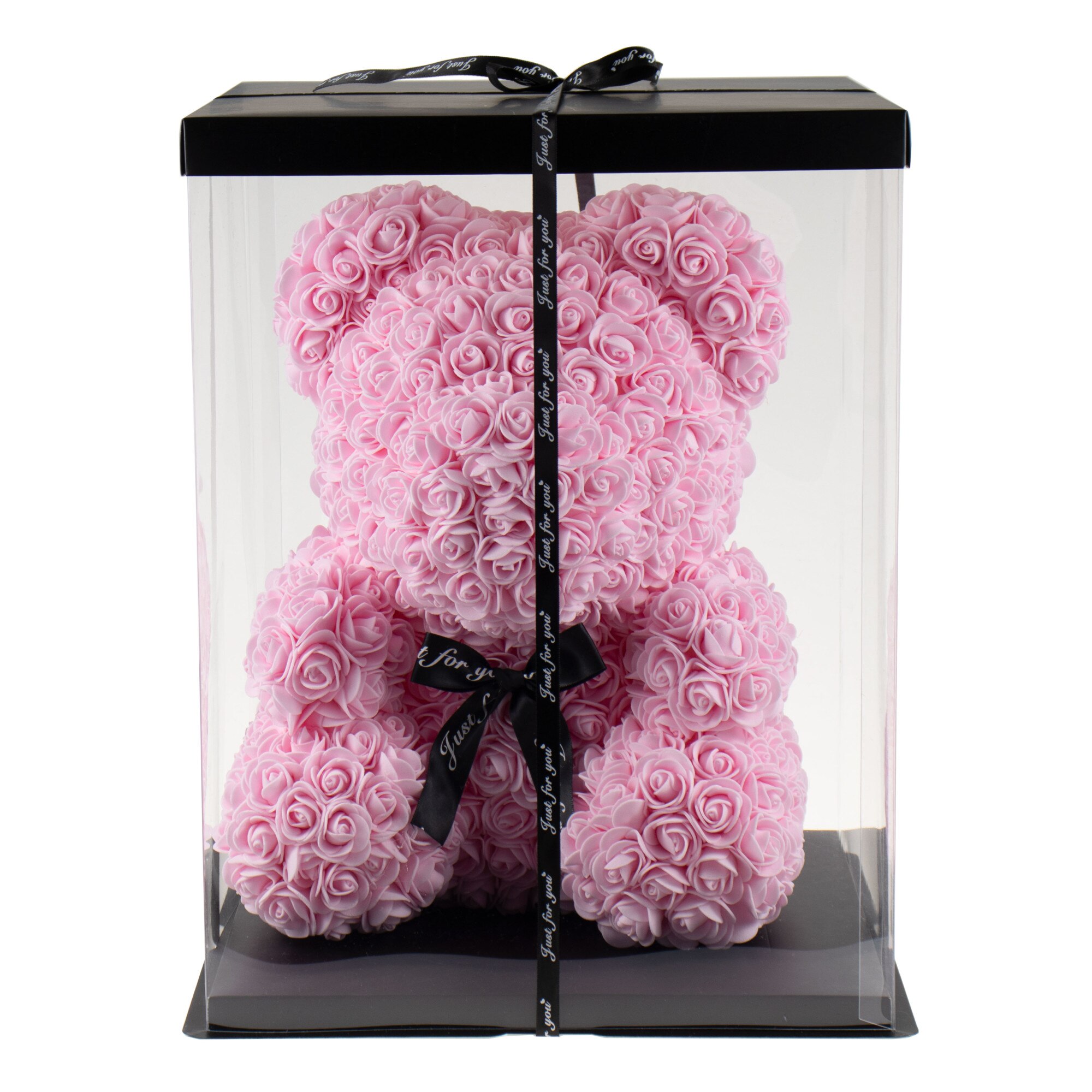 Ursulet din trandafiri de spuma + Cutie, 35 cm, Roz / CD4084-2_13