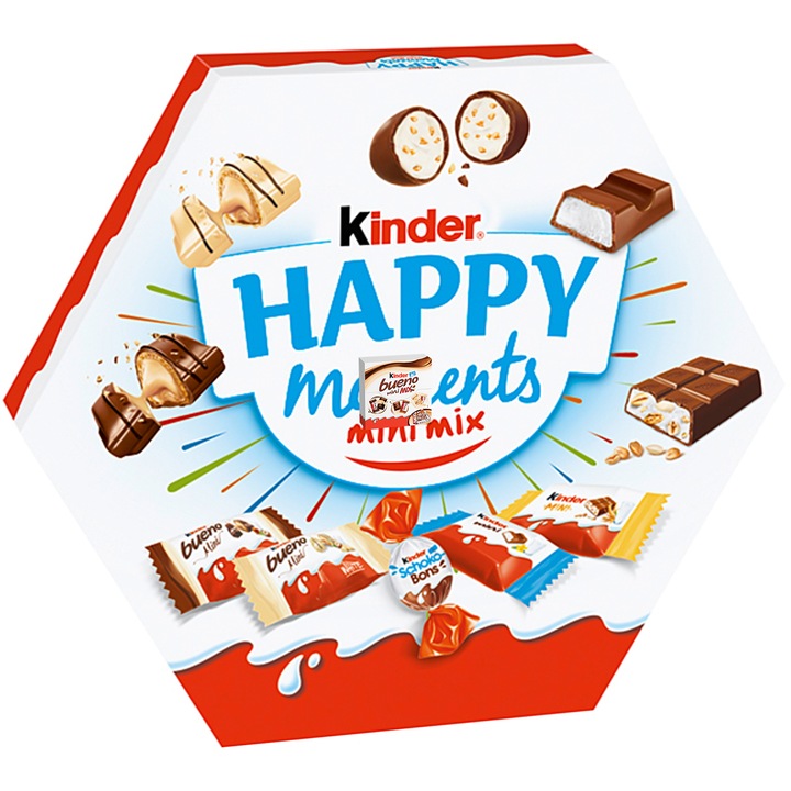 Selectie de ciocolata Kinder Happy Moments, 162g