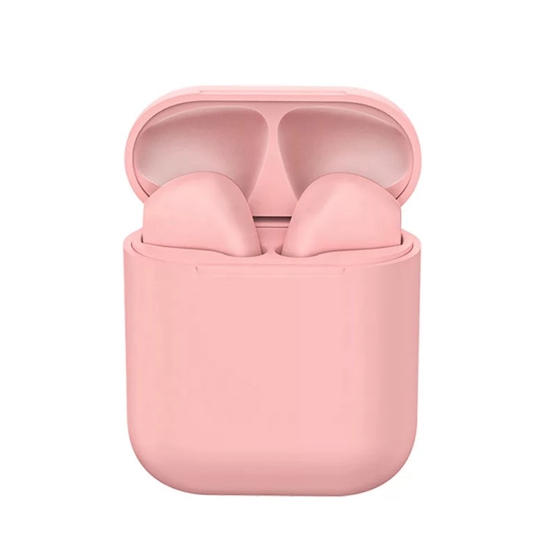 Casti Bluetooth OZ® V5.0, compatibile IOS & Android, Docking Station, Wireless, 3D sound, Touch Control, fast charging, Macarons Pink