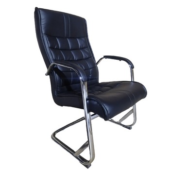 Scaun de birou/conferinta/vizitator, negru, cromat Scaun de birou/conferinta/vizitator, negru, cromat