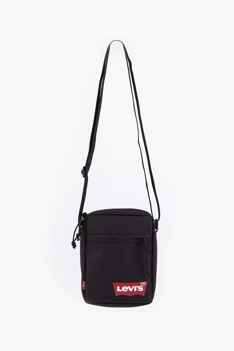 Levi's, Geanta crossbody cu imprimeu logo, Negru