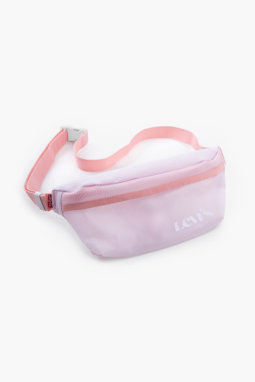 Levi's, Borseta cu bareta ajustabila si logo, Roz/Albastru azur