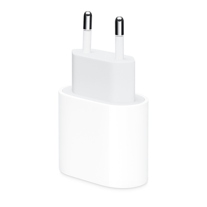 Adaptor, Apple, pentru iPhone 13/ Mini/ Pro/ Pro Max, 20 W, USB Type-C, Alb