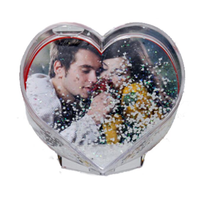 Glob personalizat inima cu zapada 9.5 cm