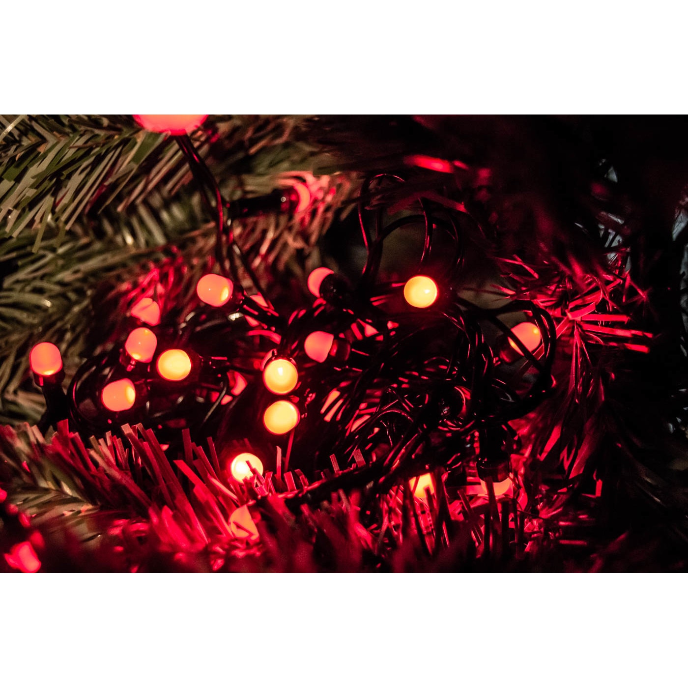 Instalatie Craciun Sirag Glob mini, Rosu, V&V 8046, 60 becuri, 6m