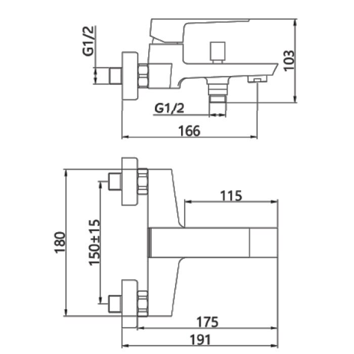 Robinet De Cada, Invena, Paros, Negru, Montat Pe Perete, Aerator Din ...