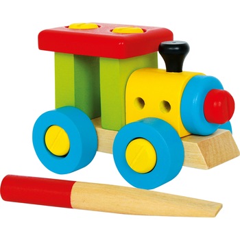 Set de construit din lemn - Trenulet, jucarii lemn, jucarii copii 3 ani + Set de construit din lemn - Trenulet, jucarii lemn, jucarii copii 3 ani +