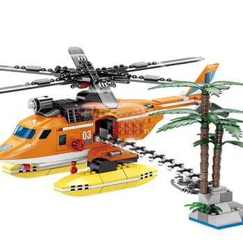 Set constructie Kazi ,Fire Resque Elicopter paza de coasta, 395 piese Set constructie Kazi ,Fire Resque Elicopter paza de coasta, 395 piese