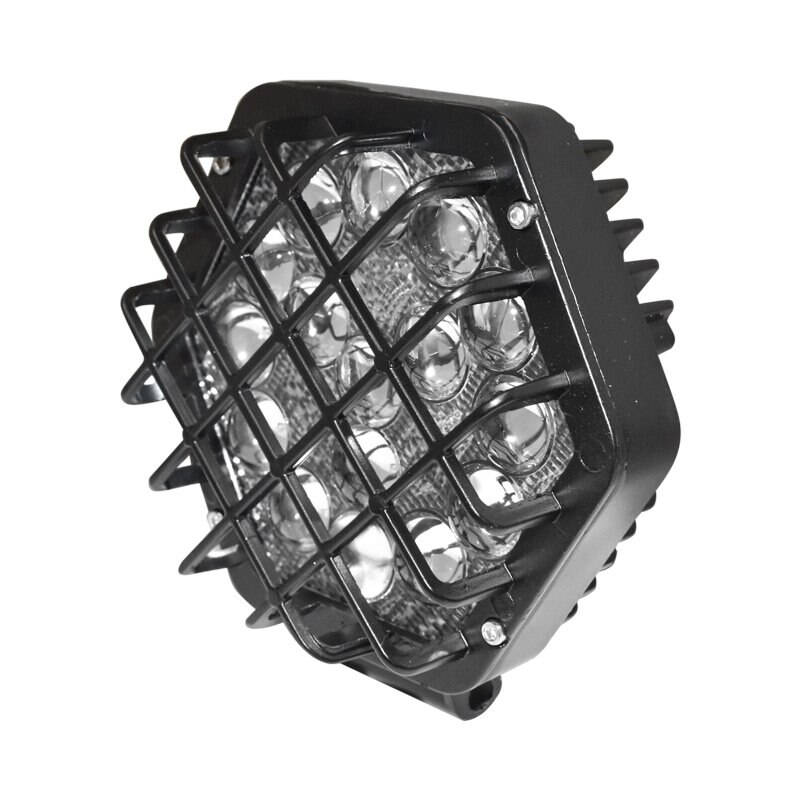 Lampa proiector hexagonal cu lumina alba si grilaj 16 LED-uri 12/24V, 125mm Breckner Germany