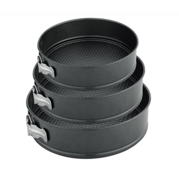 Set 3 Tavi pentru Copt, Forma Rotunda, 24/26/28 cm, cu Baza Detasabila Set 3 Tavi pentru Copt, Forma Rotunda, 24/26/28 cm, cu Baza Detasabila