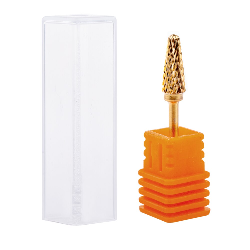 Capat freza din carbid, Lila Rossa, varf conic, auriu, universal