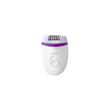 Epilator Philips cu fir cu Maner Ergonomic, Cap de epilare lavabil, Tensiune Alimentare 15 V, Sistem Epilare, Design Compact, Alb/Mov Epilator Philips cu fir cu Maner Ergonomic, Cap de epilare lavabil, Tensiune Alimentare 15 V, Sistem Epilare, Design Compact, Alb/Mov