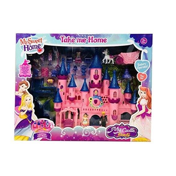 Castel de jucarie cu mobilier, figurine, lumini si sunete, My Sweet Home