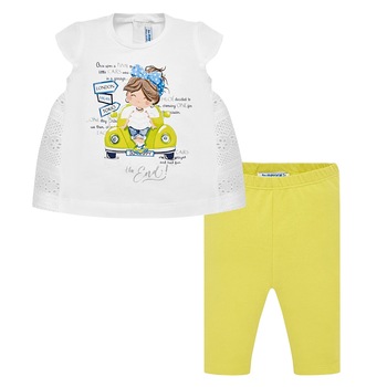 Set, Matoral, tricou si pantalon, Galben, fetita, 18 luni Set, Matoral, tricou si pantalon, Galben, fetita, 18 luni