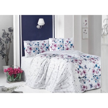 Lenjerie pat dublu bumbac 100% ranforce, 4 piese, Altinbasak Clove Lenjerie pat dublu bumbac 100% ranforce, 4 piese, Altinbasak Clove