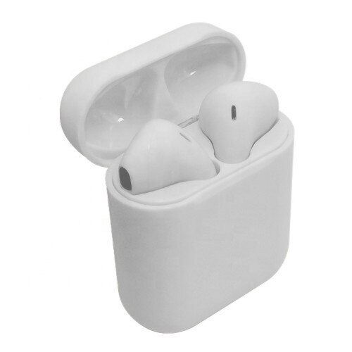 Casti wireless i12, Dual Microfon, Bluetooth 5.0, Touch, culoare Alb