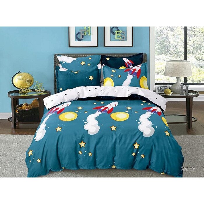 Set 6 piese Lenjerie Relax Shop, Lux Rachete, 2 persoane