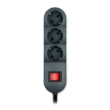 Prelungitor 3xShuko cu intrerupator 3,6kw 16A 3x1,5mm 3M Negru ELVON Prelungitor 3xShuko cu intrerupator 3,6kw 16A 3x1,5mm 3M Negru ELVON