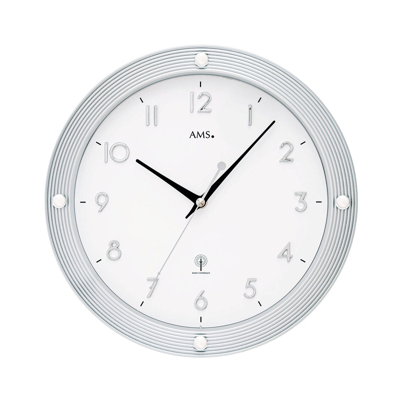 Ceas de perete AMS 5500, Quartz, Alb, Analogic, Clasic