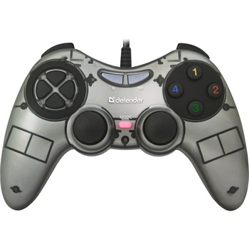Gamepad DEFENDER USB Xinput cu fir, 10 butoane, 2 vibratii shocks, 2 x mini joystick-uri Gamepad DEFENDER USB Xinput cu fir, 10 butoane, 2 vibratii shocks, 2 x mini joystick-uri