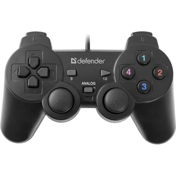 Gamepad DEFENDER Omega USB cu fir, 12 butoane, 2 vibratii shocks, 2 x mini joystick-uri Gamepad DEFENDER Omega USB cu fir, 12 butoane, 2 vibratii shocks, 2 x mini joystick-uri