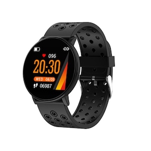 Ceas smartwatch, Pyramid I7, bluetooth V4.0, masurare pasi, monitorizare puls, tensiune arteriala, ip68, impermeabil, negru