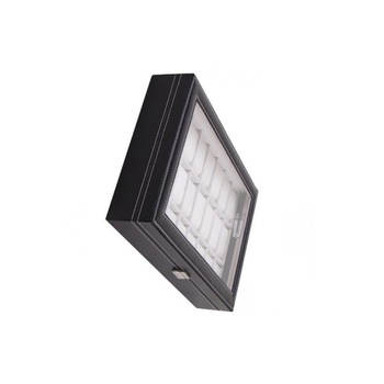 Cutie Ceasuri Bigshot 294-5 din Piele Ecologica si Fereastra Transparenta din PVC, 18 Pernite Incluse Cutie Ceasuri Bigshot 294-5 din Piele Ecologica si Fereastra Transparenta din PVC, 18 Pernite Incluse