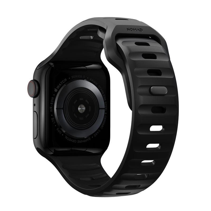 Curea rezistenta la apa NOMAD Sport Strap Apple Watch 1/2/3/4/5/6/7/SE (42/44/45mm) Black