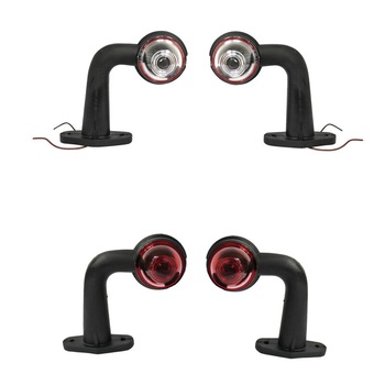 Lampi laterale de gabarit cu cot alb-rosu LED PVC elastic Lampi laterale de gabarit cu cot alb-rosu LED PVC elastic