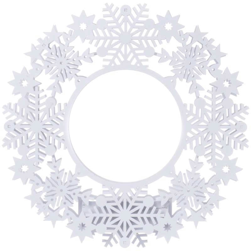 Decoratiune Craciun Coronita Fulgi, alb, Emos ZY1959, LED 1,28W, Lumina Calda