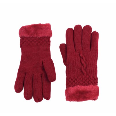 Manusi dama rosii, marime universala, captusite, Art of Polo